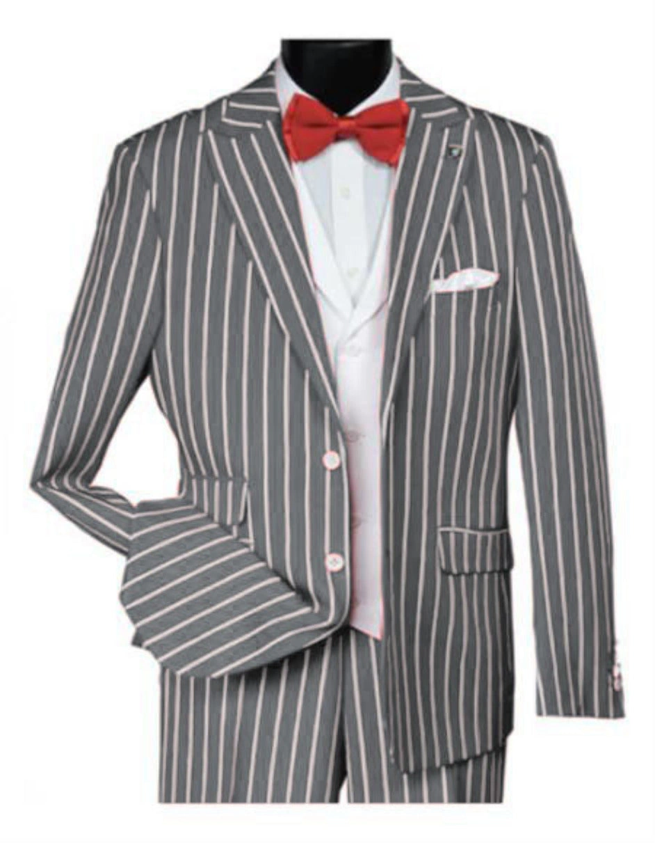 Silver Screen Swagger: A 1920s Gangster Suit for the Modern Gentleman.